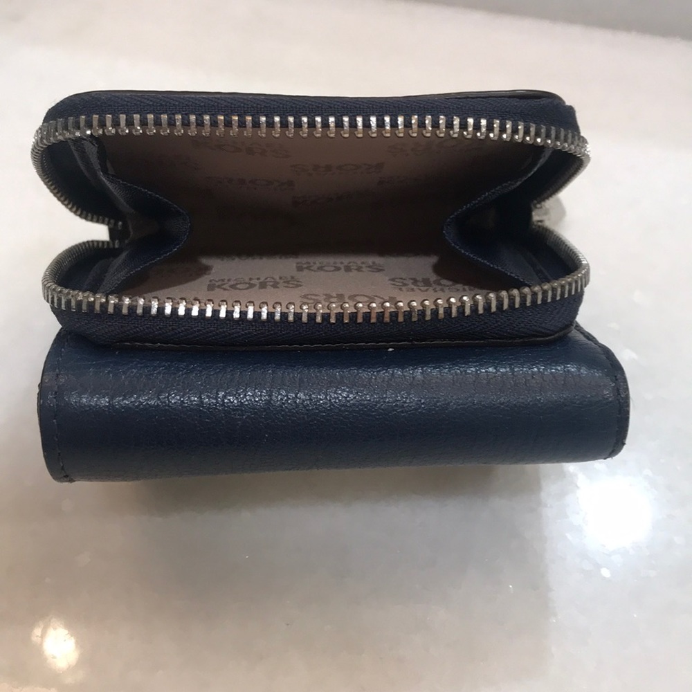 Navy Blue Leather Michael Kors Wallet - Picture 7 of 7